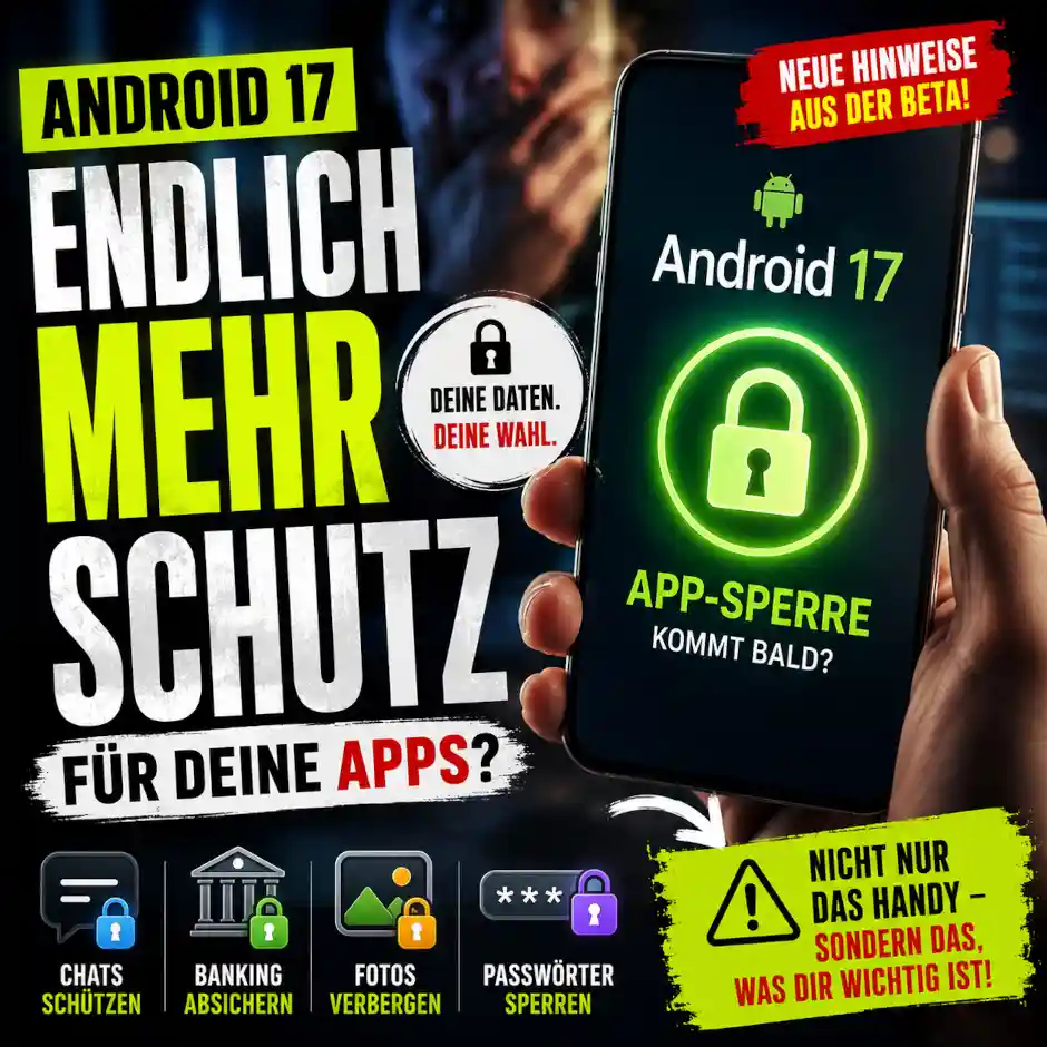 Android 17: App-Sperre bleibt offen, Schutz wird besser Android 17 bringt mehr Schutz für Apps, Standort und Kontakte. Was zur App-Sperre bekannt ist und welche neuen Funktionen Nutzer wirklich merken