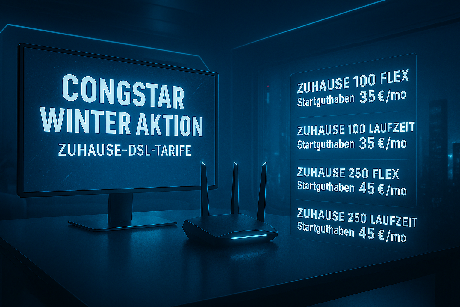 congstar Winter Aktion 2025/2026: Alle DSL Tarife im Überblick congstar Winter Aktion 2025/2026: Erhöhtes Startguthaben, attraktive DSL-Tarife, Flex- und Laufzeitoptionen sowie alle Details zu Preisen, Geschwindigkeiten und Boni