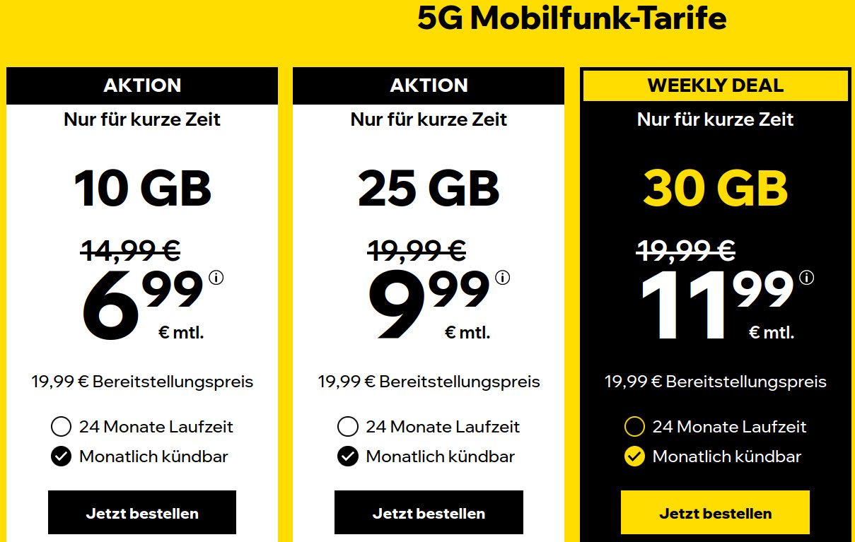 Cybersim 10 GB LTE Allnet-Flat f�r 6,99 Euro und mtl. Laufzeit