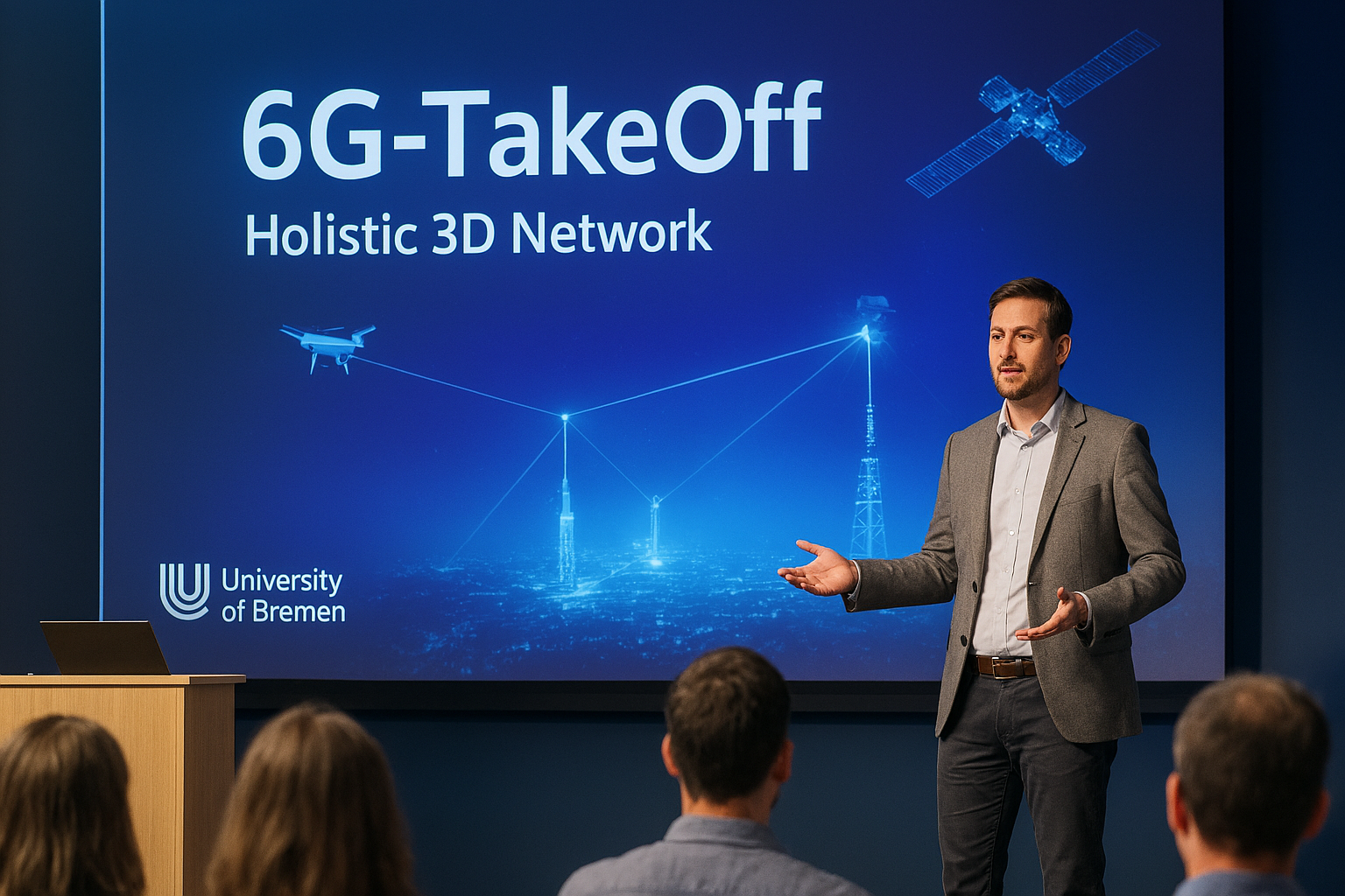 Das Projekt 6G-TakeOff, gefrdert vom Bundesministerium fr Forschung, Technologie und Raumfahrt, zieht erfolgreiche Bilanz an der Universitt Bremen. Ein umfassender berblick ber Ziele, Partner, Technologien und die Bedeutung fr die Zukunft der 6G-Kommunikation.