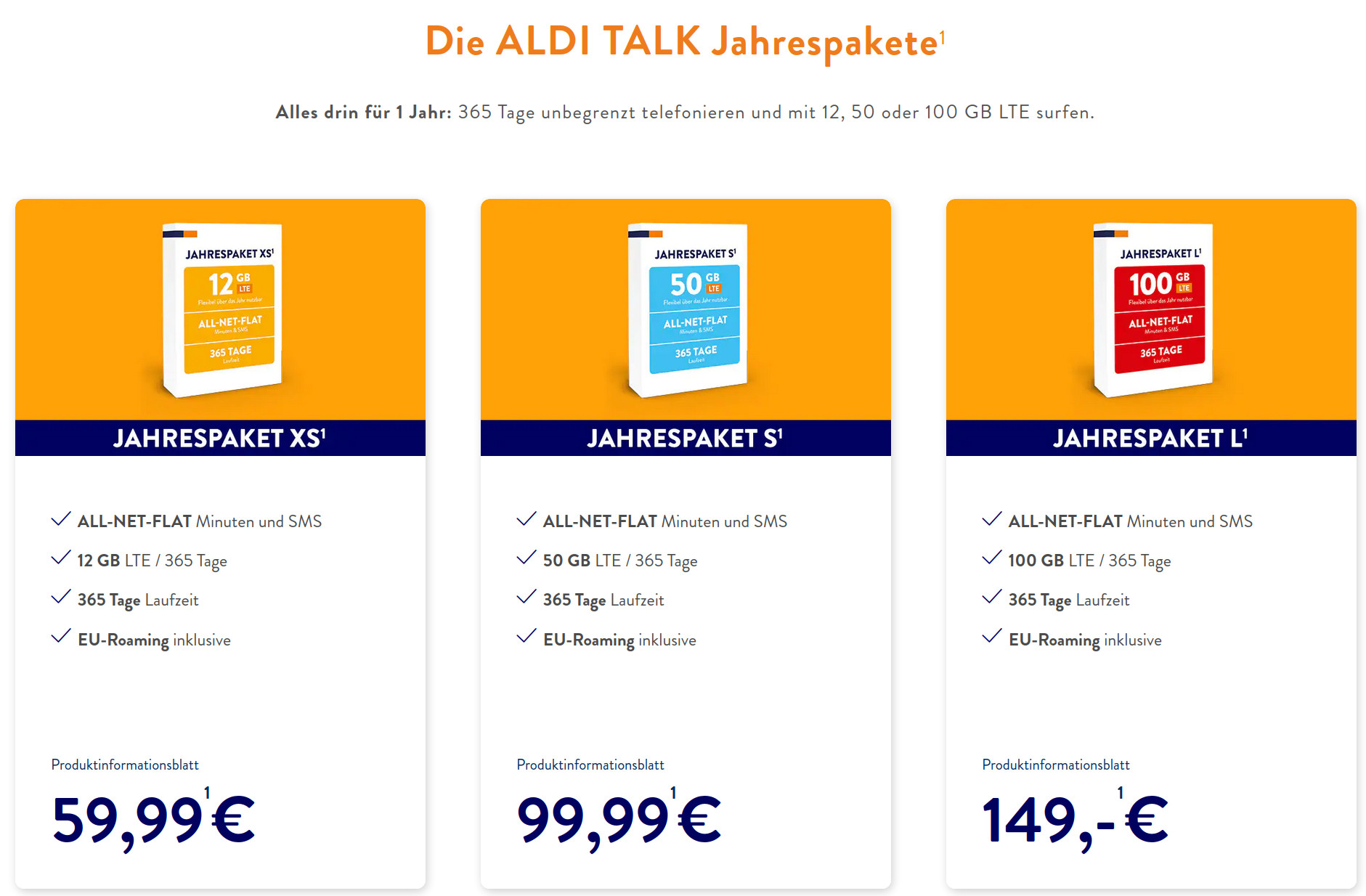 Aldi Talk Jahrespaket: Ab 17.November wieder verfügbar --Aldi Talk mit bis zu 100 GB Datenvolumen