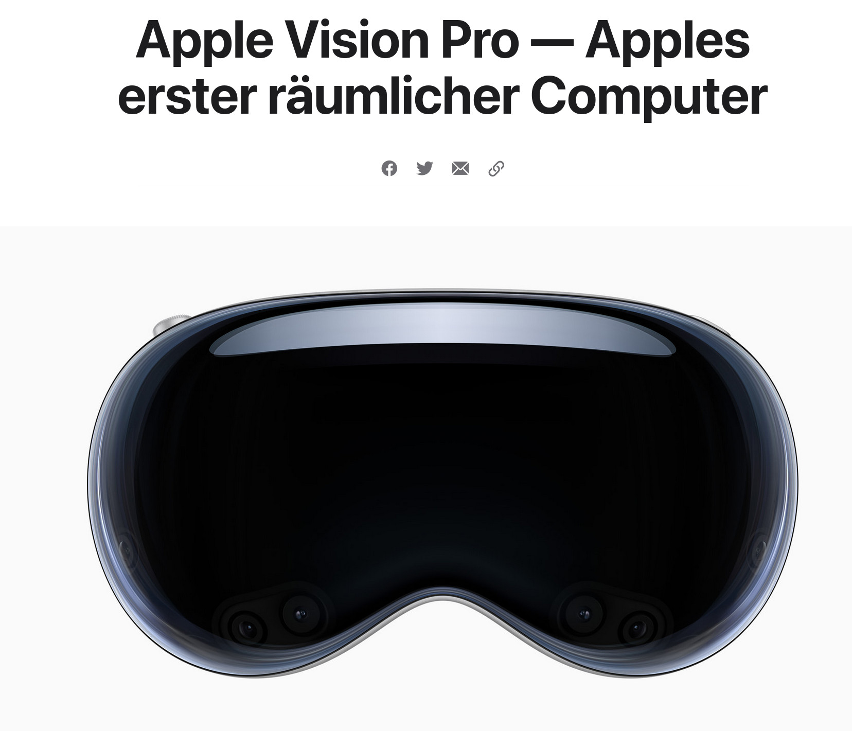 Apple Vision Pro: Apple pr�sentiert neue AR-Brille --Preise ab 3.499 US-Dollar