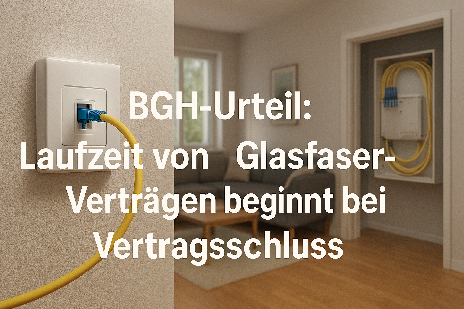BGH-Urteil zu Glasfaservertr�gen: Die Vertragslaufzeit beginnt mit Vertragsschluss. Was das Urteil bedeutet, welche Rechte Verbraucher haben und welche Folgen es f�r Anbieter gibt.