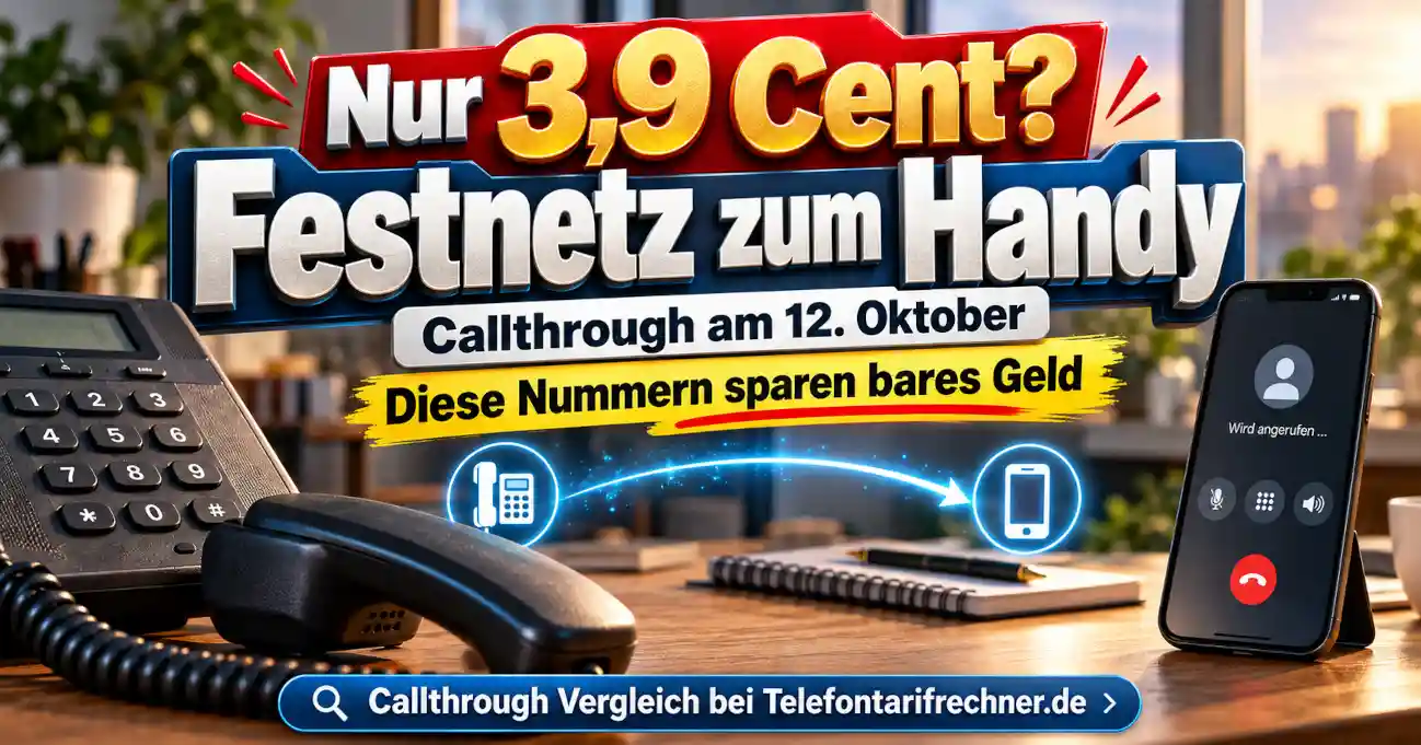Callthrough Inlandsgespr�che ab 3,9 Cent im Oktober 2026