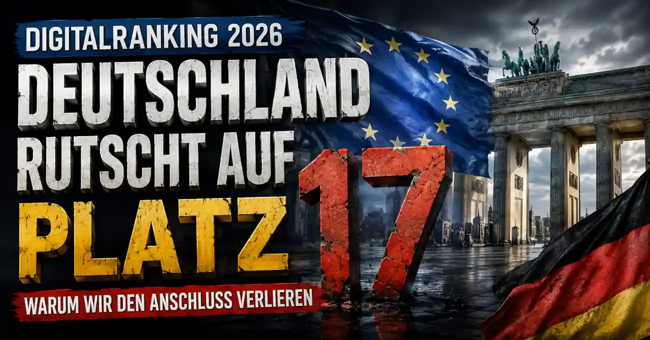 Deutschland f�llt im Digitalranking 2026 auf Platz 17. Warum Verwaltung und geringe Glasfasernutzung bremsen und wo das Land dennoch punktet