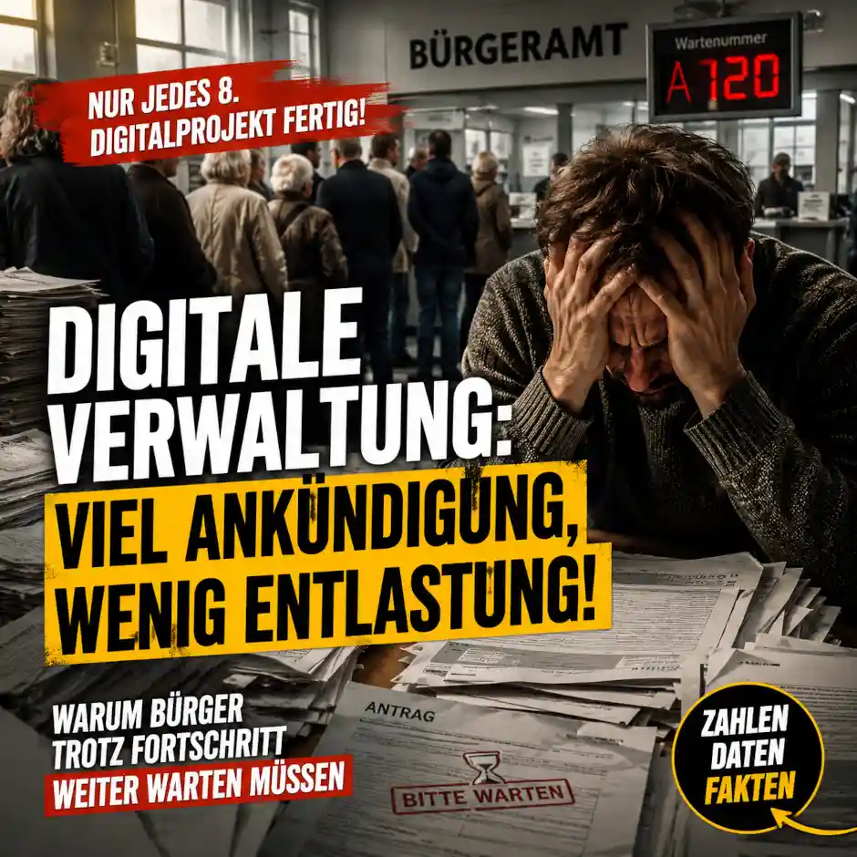 Die Bundesregierung meldet Fortschritte bei Digitalprojekten. Doch nur 12 Prozent sind fertig. Warum B�rger weiter auf echte Entlastung warten