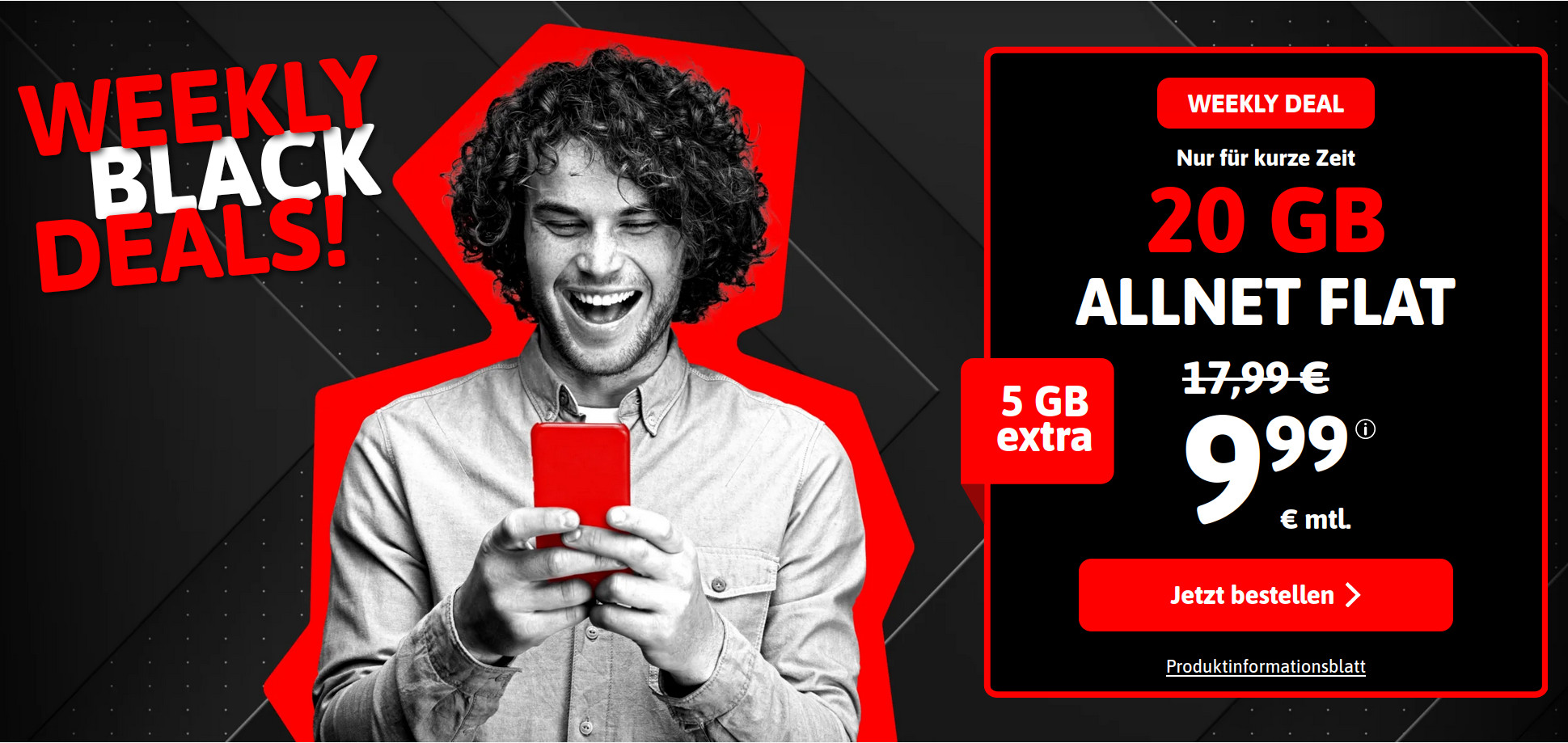 Tariftipp 20 GB Handytarife: Blacksim 20 GB LTE Allnet-Flat f�r 9,99 Euro und mtl. Laufzeit