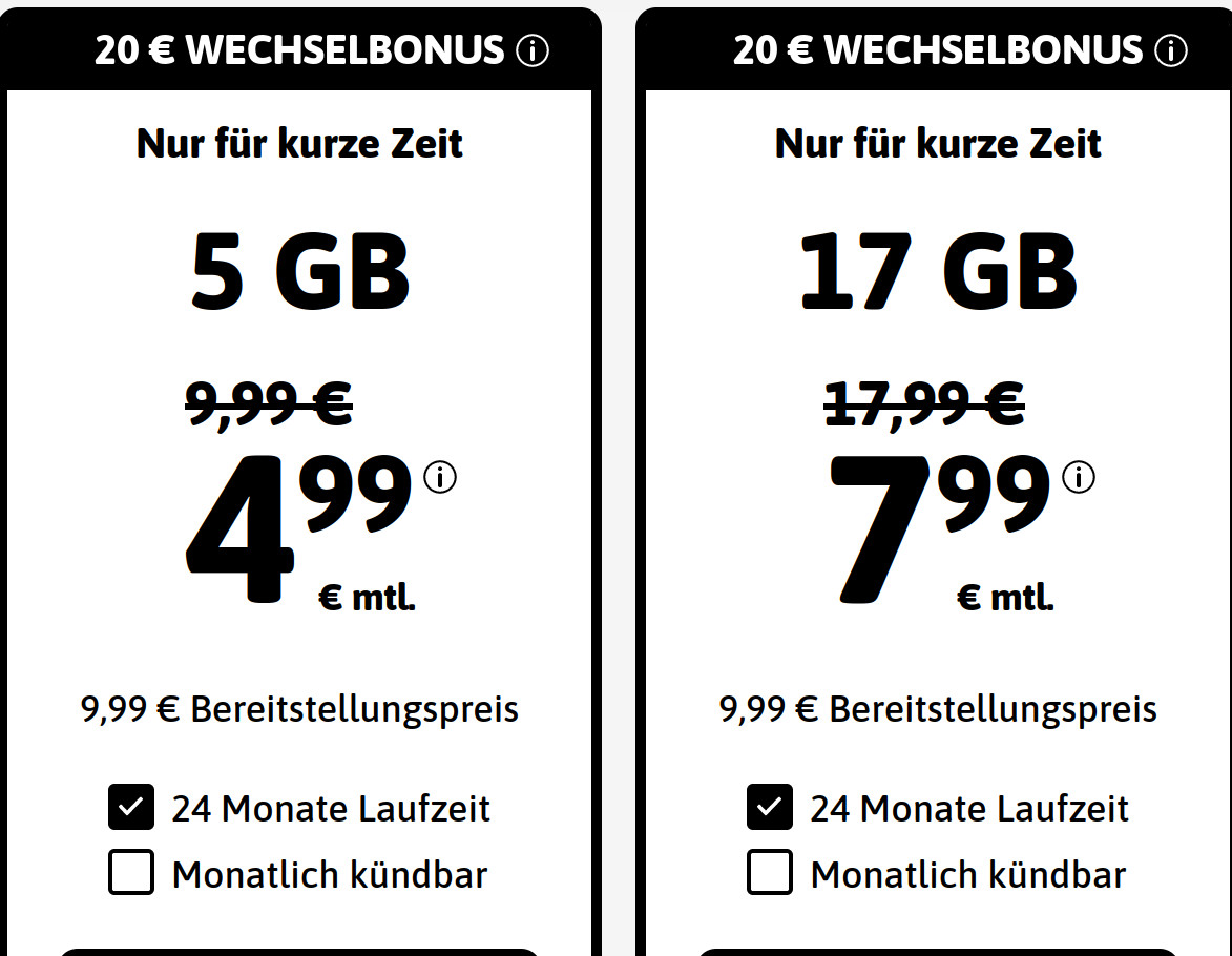 Tariftipp 5 GB Handytarife: Blacksims 5 GB LTE Allnet-Flat f�r 4,99 Euro mit mtl. Laufzeit