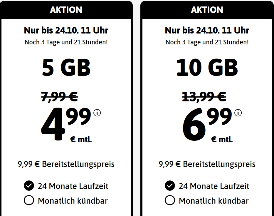 Spartipp 10 GB Tarife: Blacksim 10 GB LTE Allnet-Flat f�r 6,99 Euro und mtl. Laufzeit