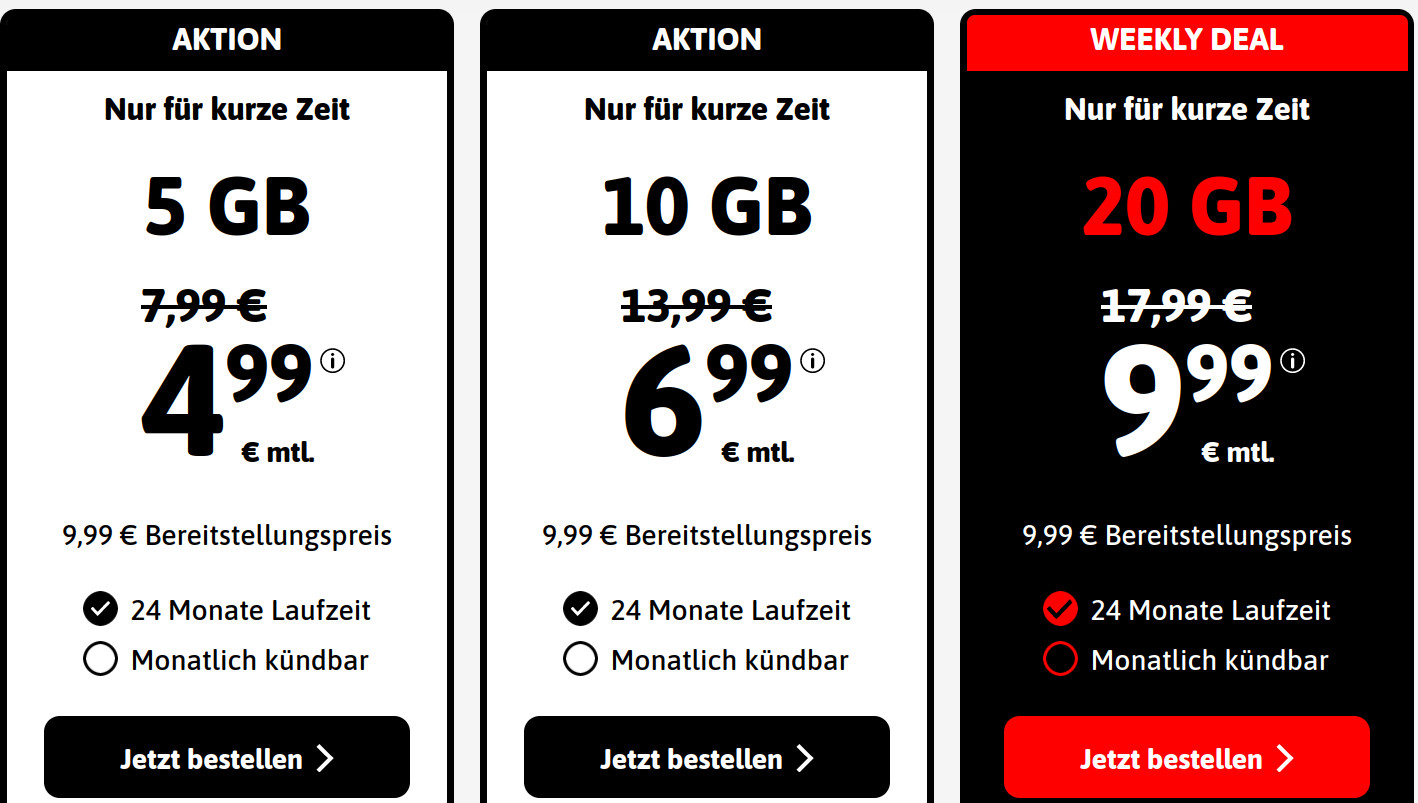 Spartipp 10 GB Tarife: Blacksim 10 GB LTE Allnet-Flat f�r 6,99 Euro und mtl. Laufzeit