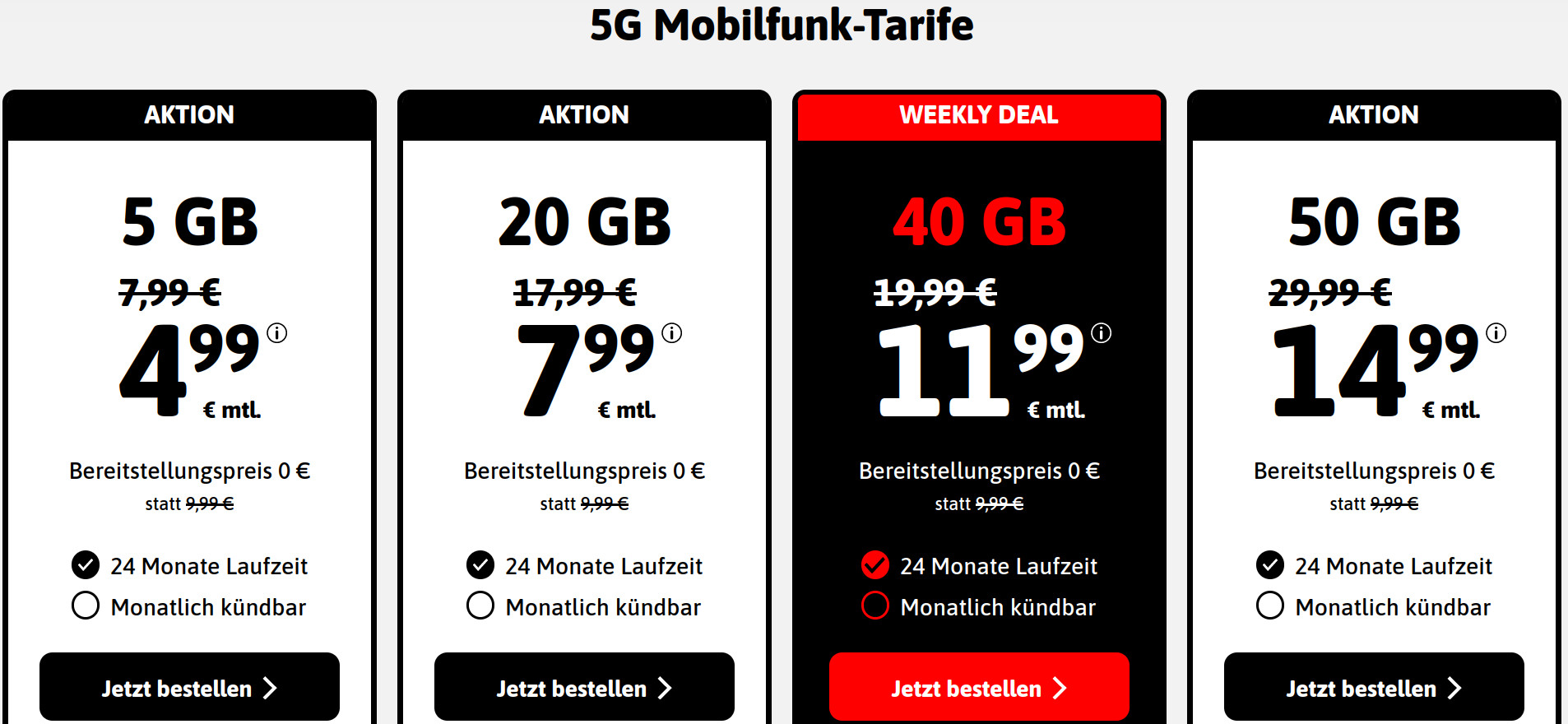 Tariftipp 50 GB Tarife: Blacksim 50 GB Allnet-Flat fr 14,99 Euro und mtl. Laufzeit