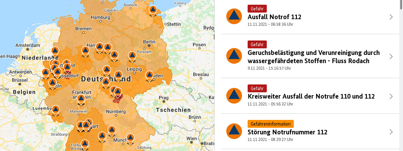 Weiterhin viele Stdte und Gemeinden betroffen