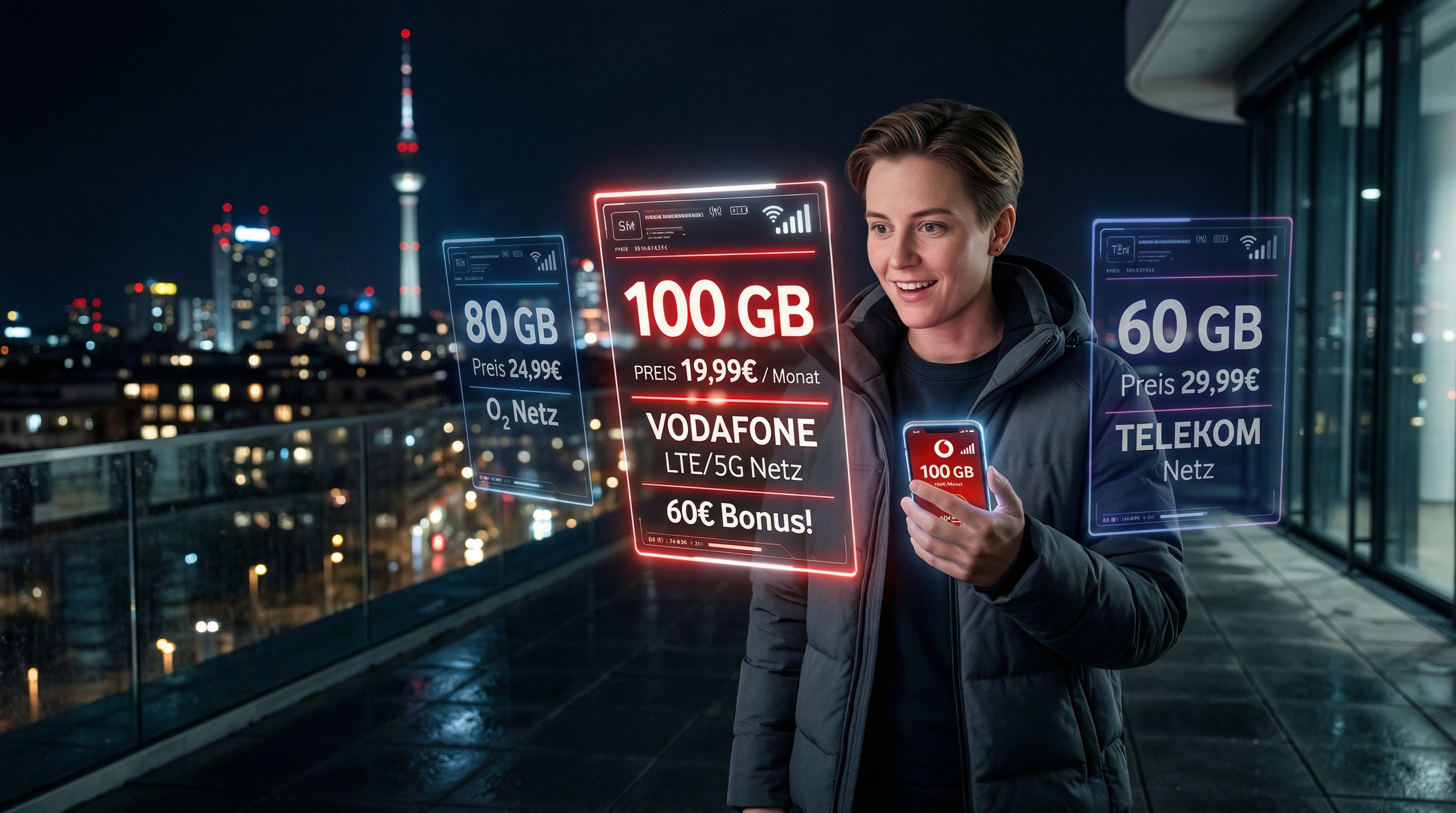 Vodafone CallYa Allnet Flat L mit BONUS60 im Check: 100 GB kostenlos f�r bis zu 3 Monate. Lohnt sich der Deal wirklich? Gro�er Vergleich mit Telekom, o2 und Discountern.