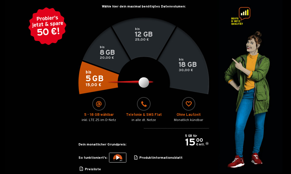 Congstar Fair Flat mit 50 Euro Bonus: Rabatt bei den Fair Flat Tarifen --Tarife ab 15 Euro