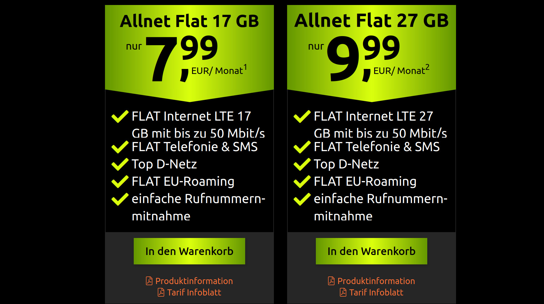 17 GB Crash Allnet-Flat Tarif im Vodafone Netz fr 7,99 Euro