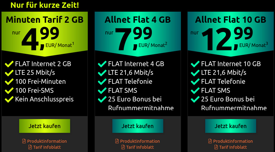 Spartipp Telekom Netz: Crash 2 GB LTE Tarif im Telekom Netz für 4,99 Euro