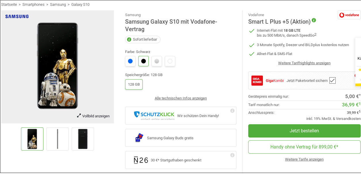 Galaxy S10 Tarife