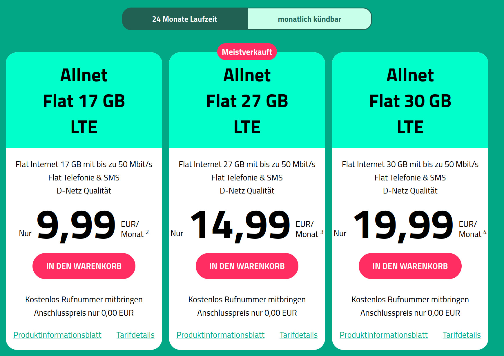 Preistipp Vodafone Netz: Dr.Sim 17 GB Flat fr 9,99 Euro, mtl. Laufzeit