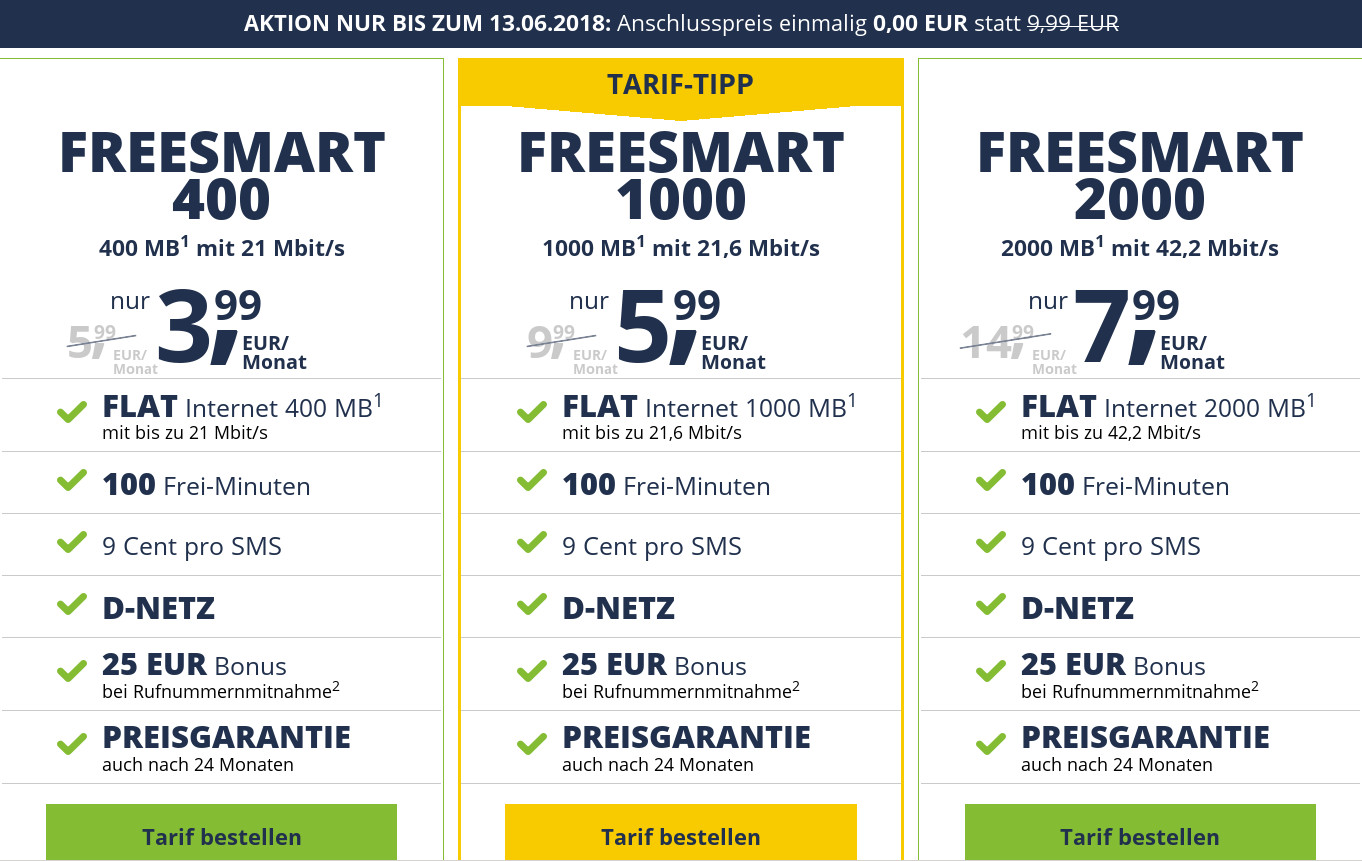 Freenetmobile Tarife