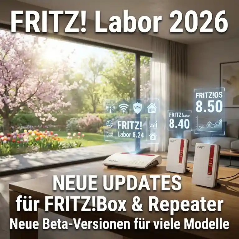 Neue FRITZ! Labor Versionen f�r FRITZ!Box und Repeater: Diese Modelle erhalten bis 06. Juni 2026 neue FRITZ!OS Beta-Updates und Funktionen