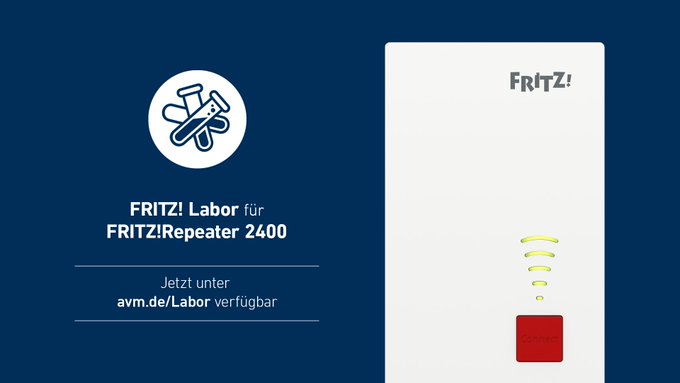 FritzOS Labor Updates auf 7.39: Fritz Repeater 2400 mit Updates auf FritzOS 7.39