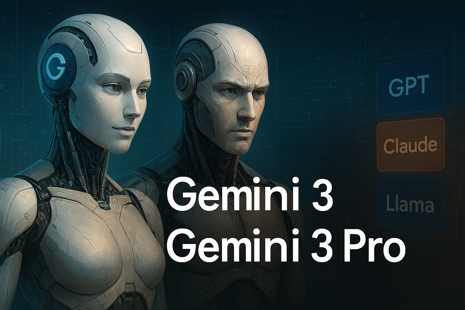 Ein umfassender �berblick �ber Gemini 3 und Gemini 3 Pro. Funktionen, Vorteile, Einsatzbereiche und ein Vergleich zu anderen KI-Modellen wie GPT, Claude und Llama.