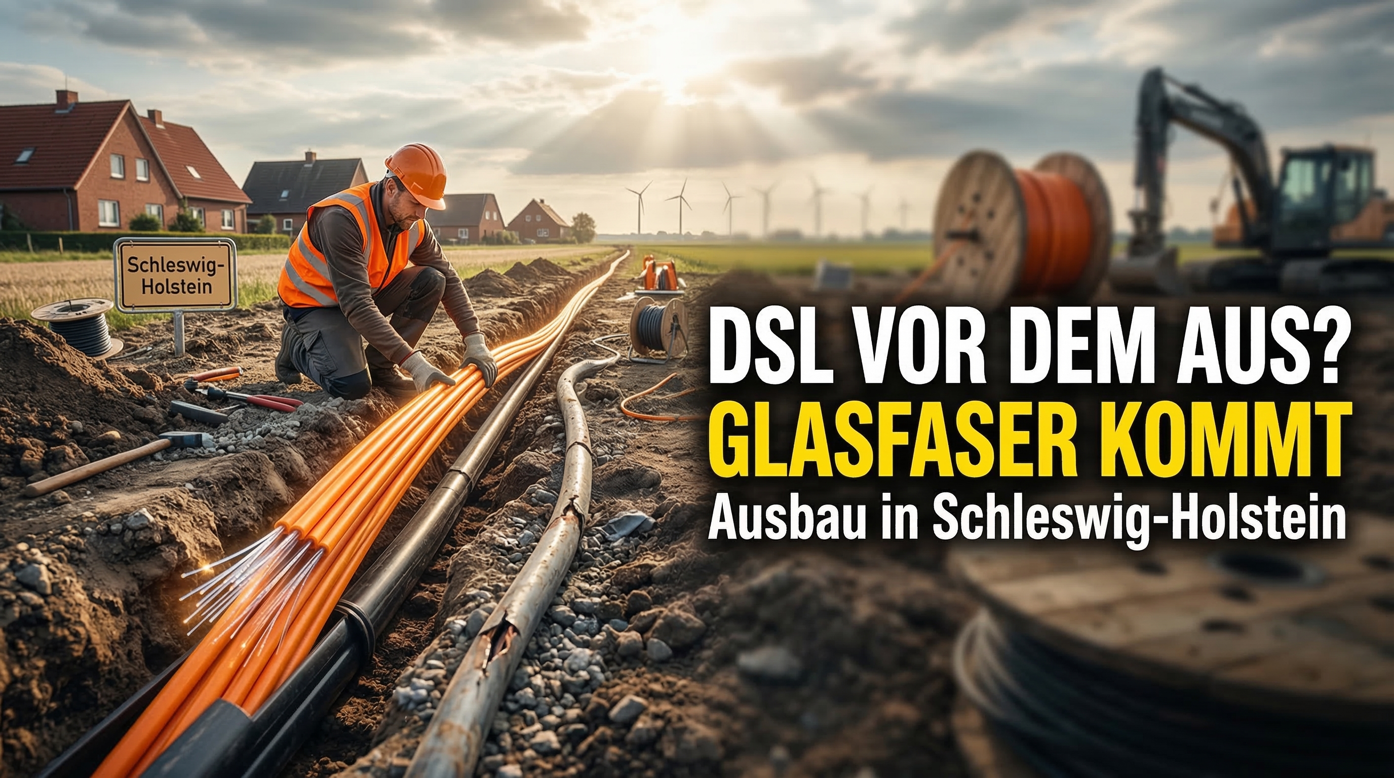 Die geplante DSL-Abschaltung in Deutschland r�ckt n�her. Warum das alte Kupfernetz verschwinden soll, welche Bedingungen gelten und warum Schleswig-Holstein beim Glasfaserausbau eine besondere Rolle spielt.