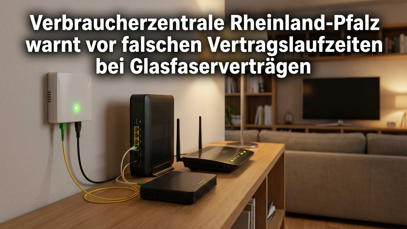 Die Verbraucherzentrale Rheinland-Pfalz warnt vor falschen Vertragslaufzeiten bei Glasfaservertr�gen. Dieser Artikel erkl�rt Risiken, gesetzliche Vorgaben, typische Anbietertricks und gibt eine strukturierte �bersicht zur Vertragspr�fung.
