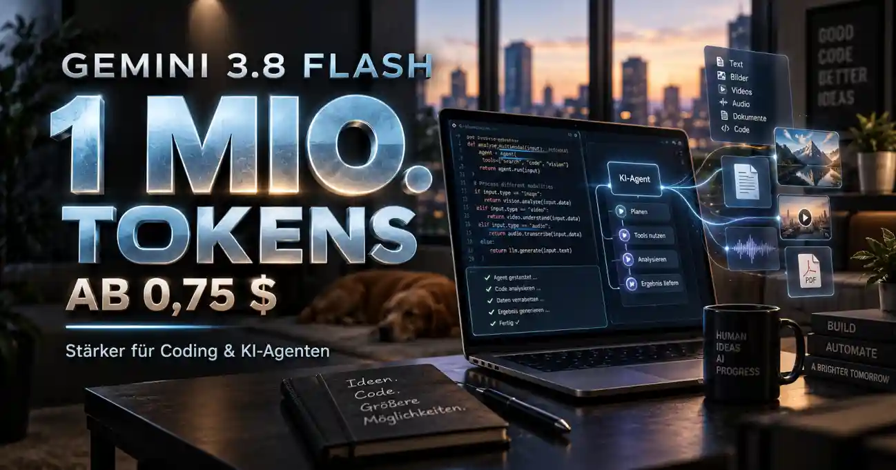 Google Gemini 3.8 Flash mit Fokus auf Coding und KI-Agenten