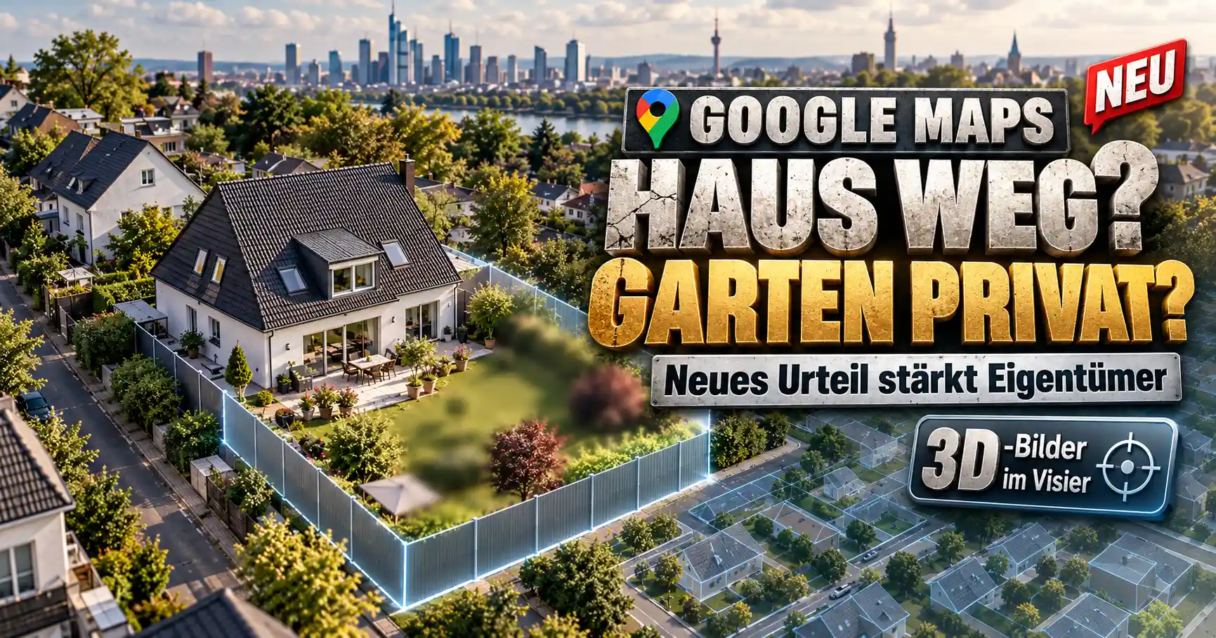 Google Maps Urteil zu 3D-Luftbildern privater Grundst�cke