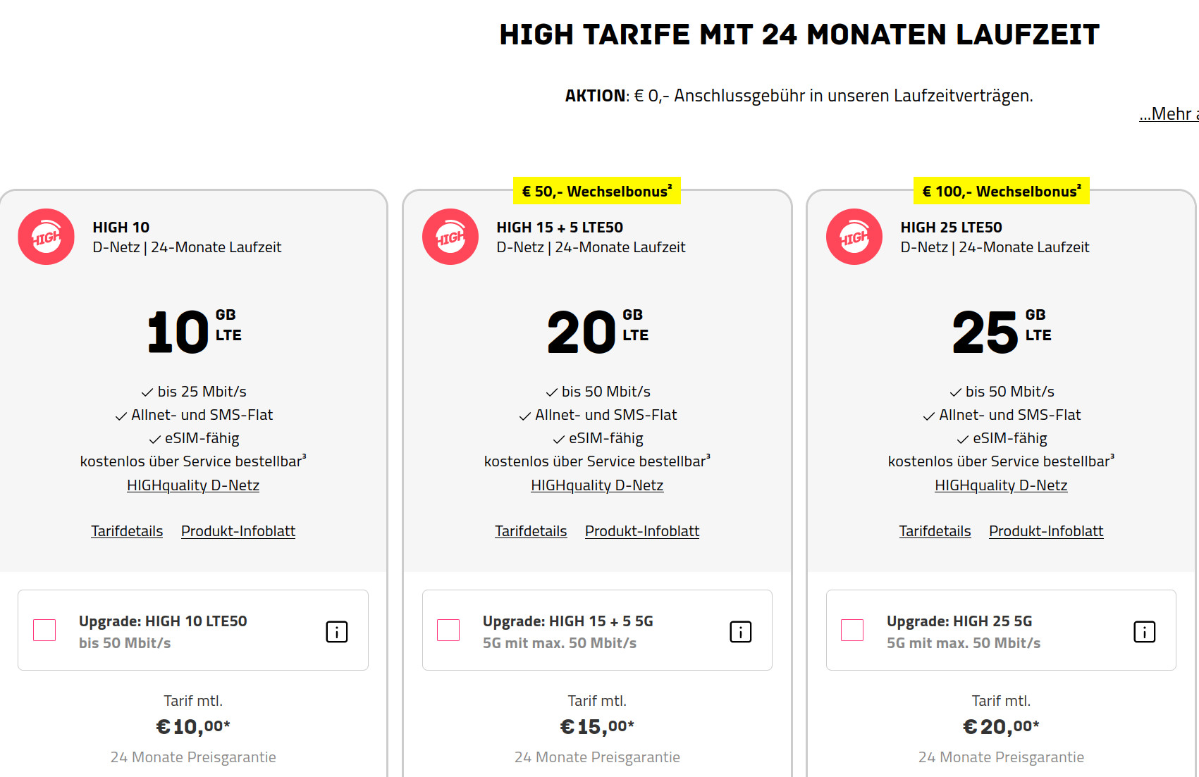 Preiskracher Telekom Netz: 20 GB All-In-Flat fr 15 Euro und mtl. Laufzeit --50 Euro Wechselbonus optional