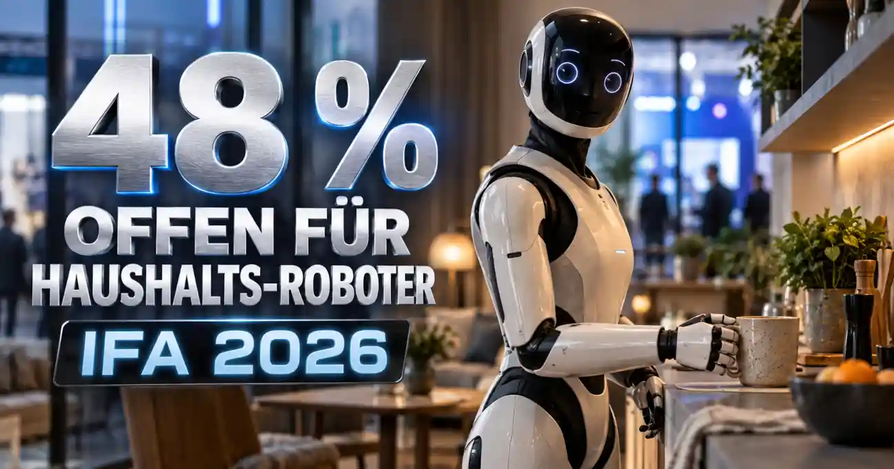 48 Prozent der Deutschen w�rden humanoide Roboter im Haushalt nutzen. Die IFA 2026 zeigt, wie KI und Robotik das Smart Home ver�ndern