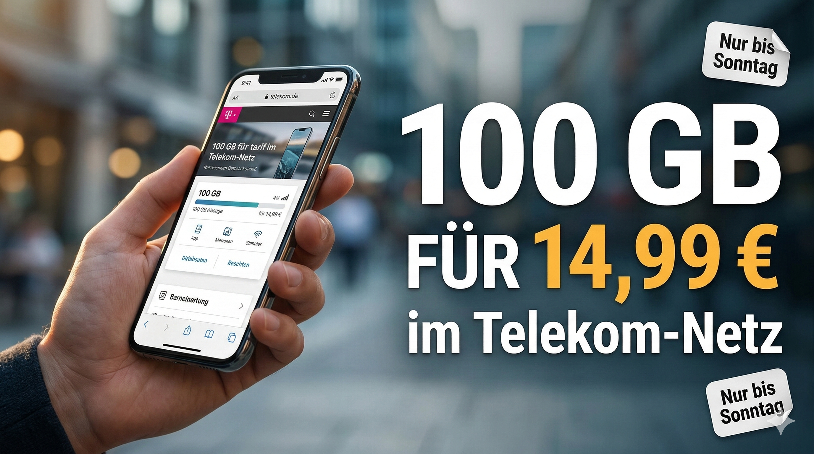 klarmobil 100GB f�r 14,99 Euro im Telekom-Netz: Starker Tarif ohne Anschlusspreis endet am Sonntag