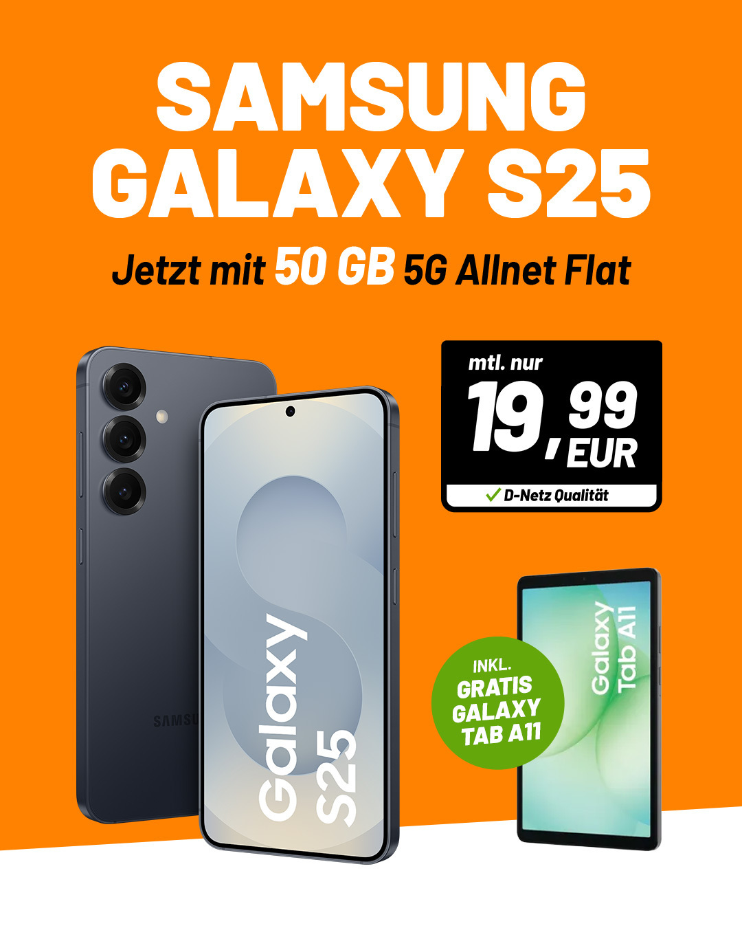 Das neue Samsung Galaxy S25 Bundle bei klarmobil.de berzeugt mit Top-Smartphone, gratis Tablet und starkem 50 GB Tarif im Vodafone-Netz. Alle Details, Preise und Vergleich im berblick.