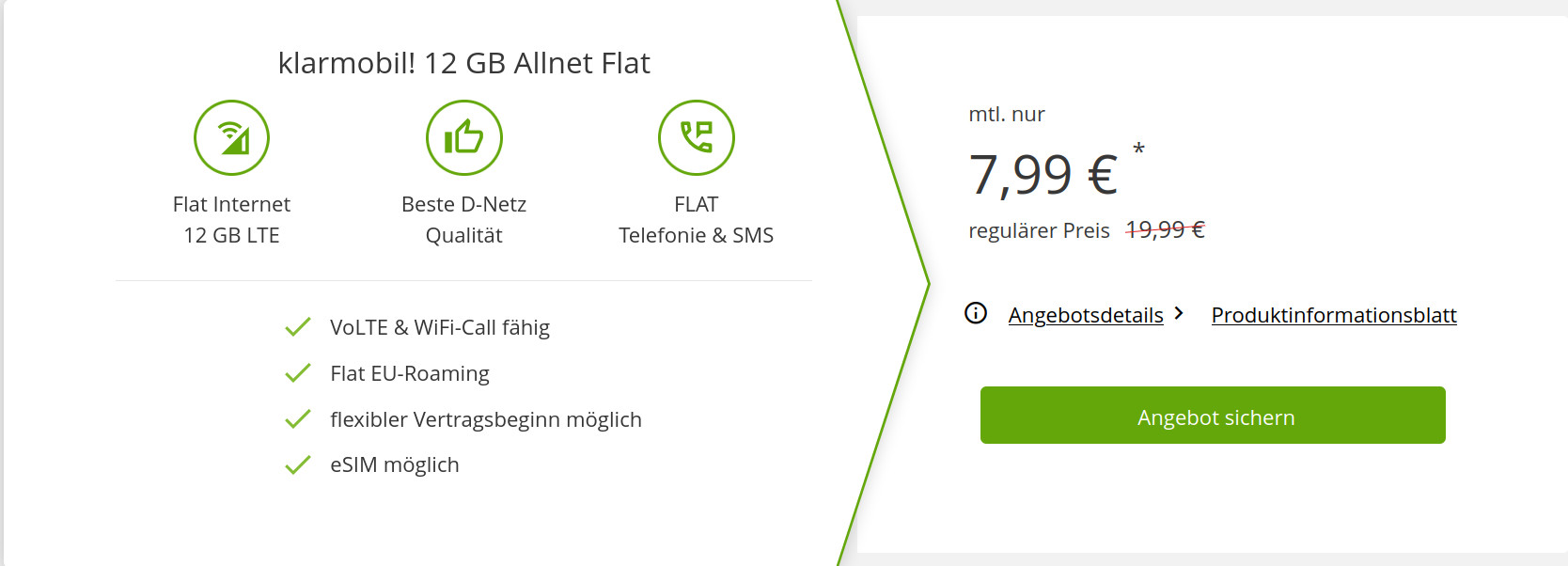Preishammer Telekom Netz: 12 GB LTE Allnet-Flat fr mtl. 7,99 Euro