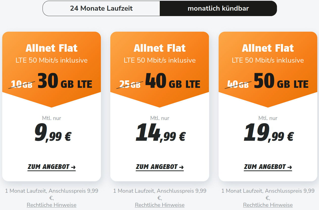 Black Friday 30 GB Tarife: All-In-Flat im Vodafone Netz für 9,99 Euro und mtl. Laufzeit
