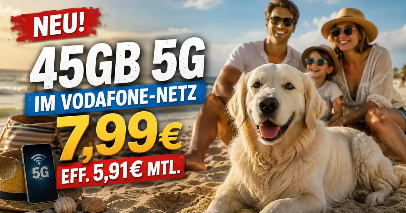 60 GB 5G im Vodafone-Netz f�r 9,99 Euro: Der allmobil Power 60 bietet viel Datenvolumen, hat aber einen starken flexiblen Konkurrenten