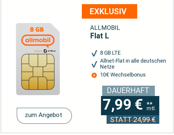 Spartipp Vodafone Tarif: 10 GB All-In-Flat im Vodafone Netz  fr mtl. 11,99 Euro