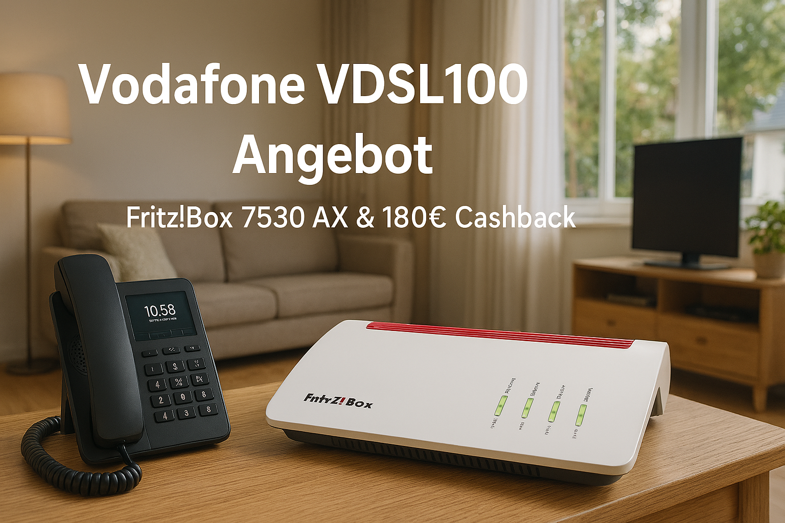 Ausf�hrlicher �berblick �ber das aktuelle Vodafone VDSL100 Angebot bei Logitel inklusive Fritzbox 7530 AX, Cashback, Tarifdetails, Kostenanalyse und SEO-optimierten Tabellen.