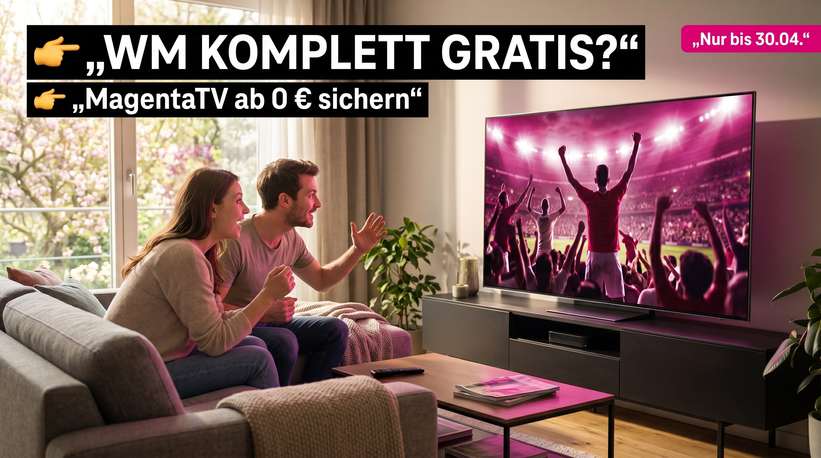 MagentaTV Smart bis 30.04.2026 verl�ngert: 0 Euro Einstieg, alle 104 WM-Spiele live. Jetzt lesen, ob sich der Deal wirklich lohnt oder zur Kostenfalle wird.