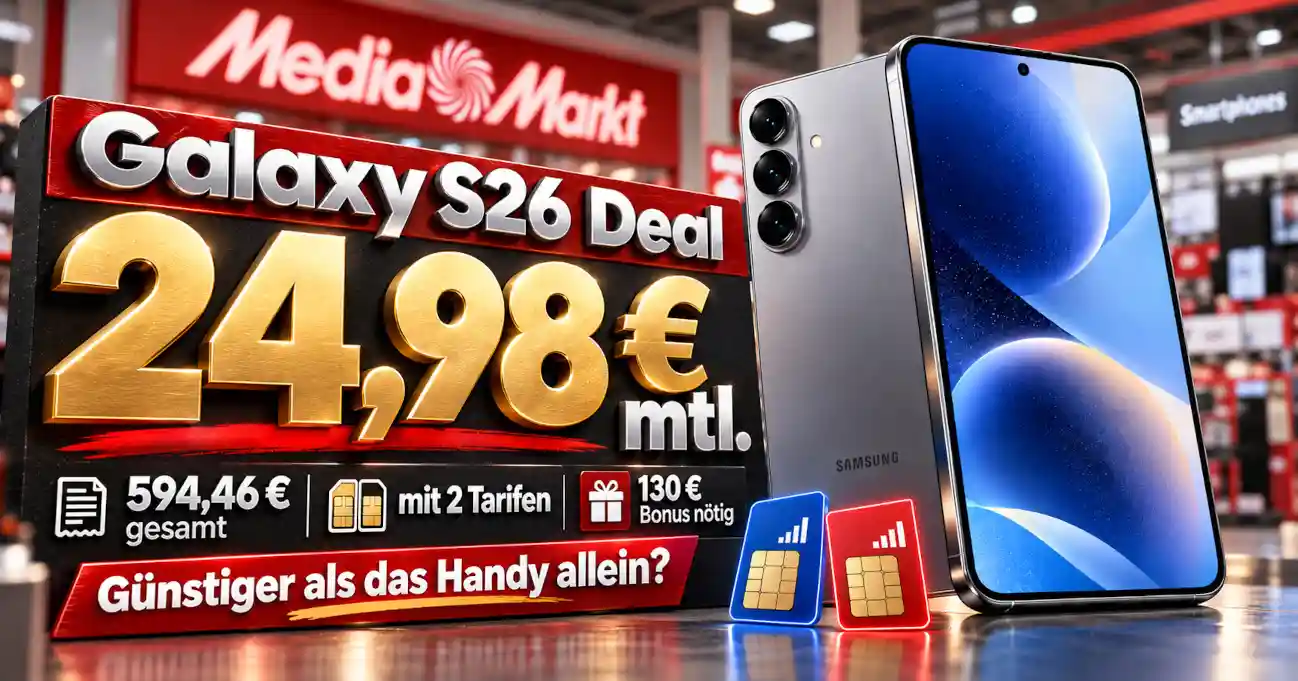 Samsung Galaxy S26 mit zwei MediaMarkt-Tarifen im Oktober 2026