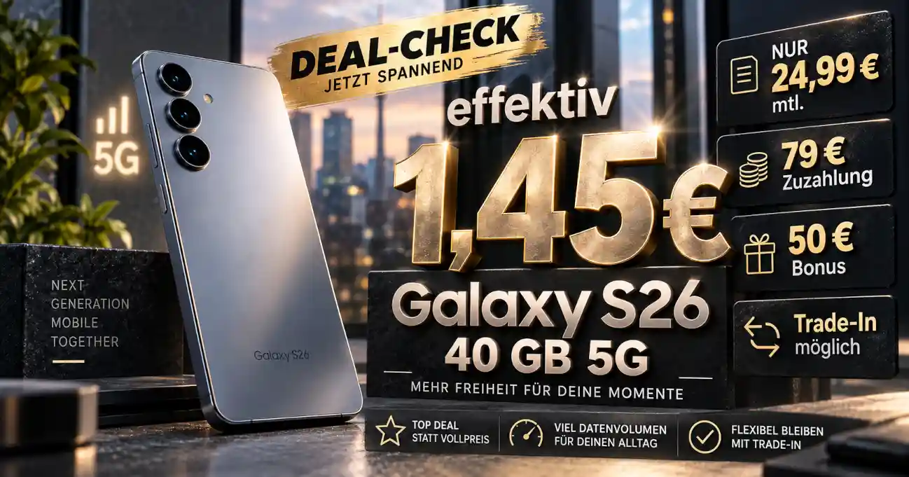 Samsung Galaxy S26 mit 40 GB Vodafone-Tarif bei MediaMarkt