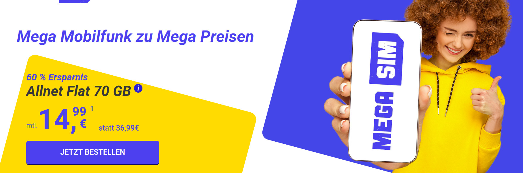 Erfahren Sie mehr ber die neuen Mega SIM Handytarife und deren Vorteile. Schnelle bersicht ber die verschiedenen Tarife, Datenvolumen und Flexibilitt.