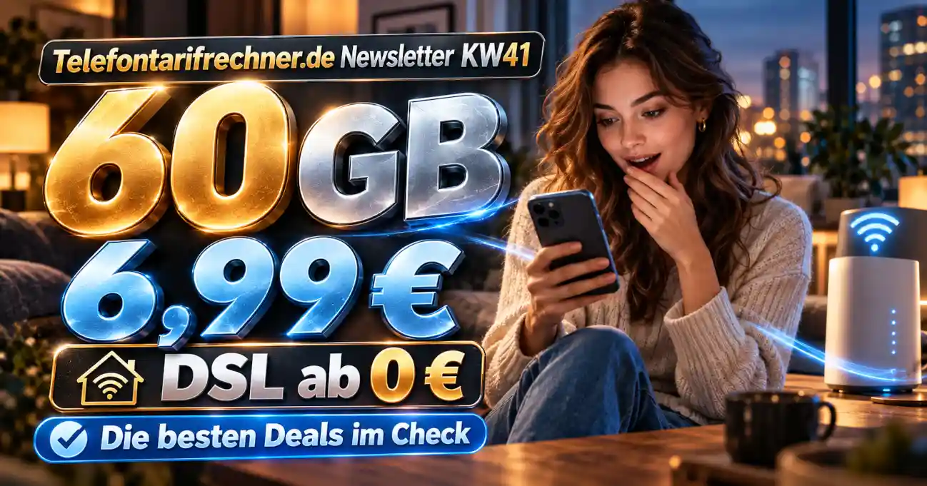 Telefontarifrechner.de Newsletter KW41 mit DSL- und Mobilfunk-Angeboten