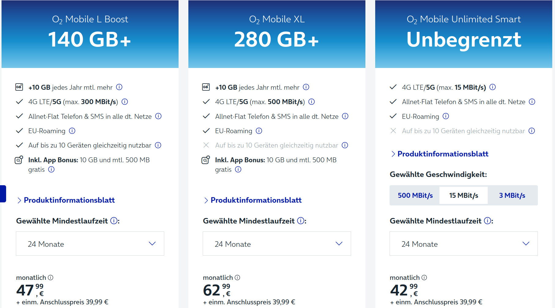 Neue O2 5G Mobilfunktarife: Ab sofort O2 Mobile XL mit 280 Gigabyte Datenvolumen