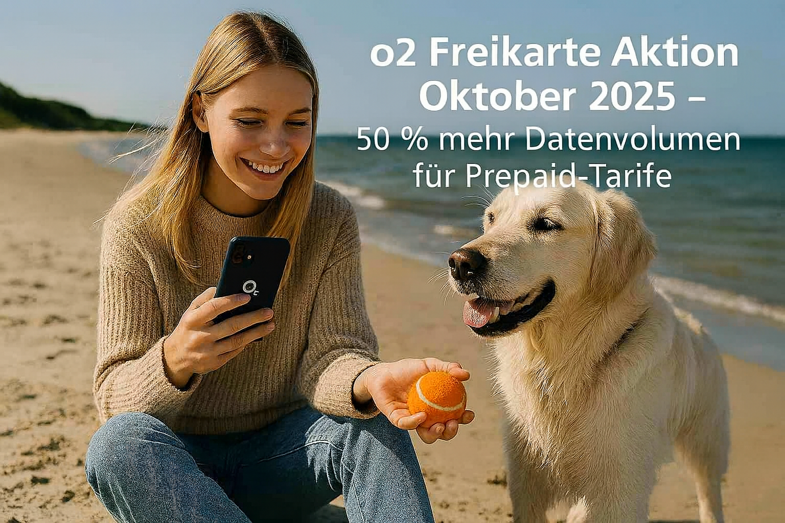o2 Freikarte Aktion 2025: 50 % mehr Datenvolumen fr Prepaid S, M und L vom 03.09. bis 03.12.2025. Alle Details zu Preisen, Vorteilen und Konditionen.