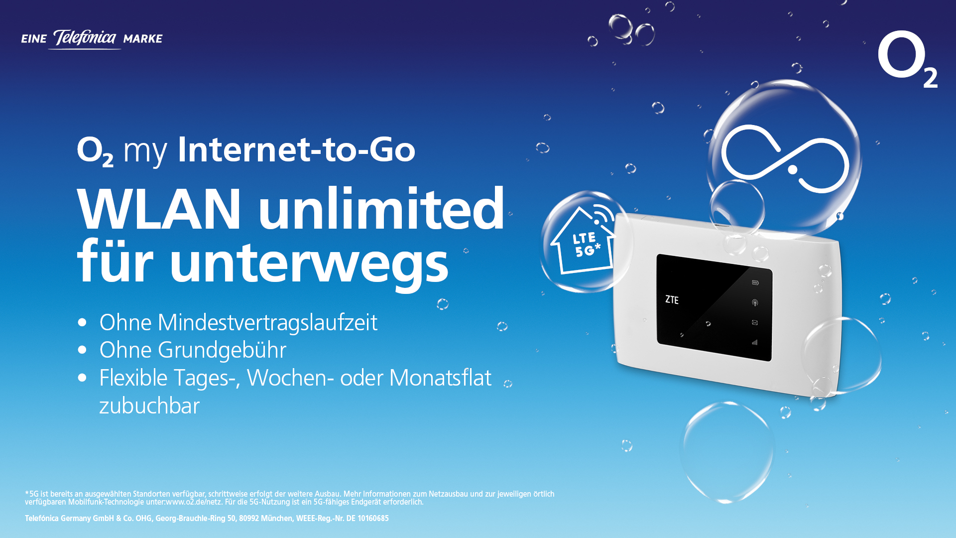 O2 my Internet-to-Go: Unlimitiertes mobiles Highspeed im O2 Netz