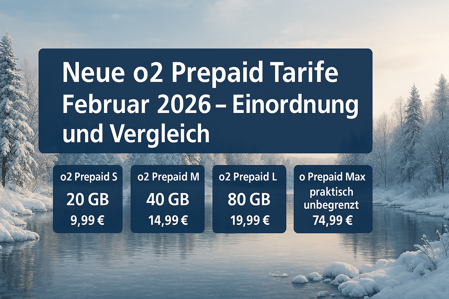 Neue o2 Prepaid Tarife im Februar 2026 im �berblick. Alle Preise, Datenvolumen, Vorteile und ein ausf�hrlicher Vergleich mit Telekom Prepaid, Vodafone CallYa, Aldi Talk und Lidl Connect.