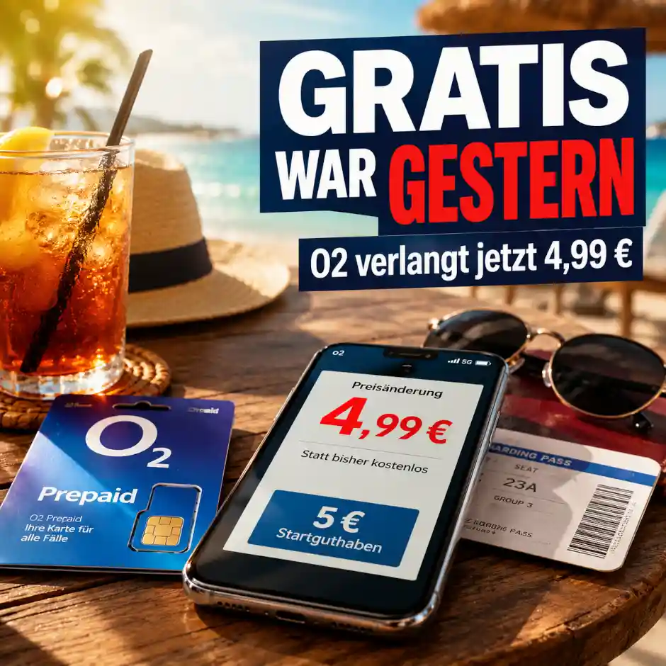 o2 verlangt f�r die fr�here Prepaid-Freikarte jetzt 4,99 Euro. Was Kunden bekommen, welche Tarife betroffen sind und welche Alternativen bleiben