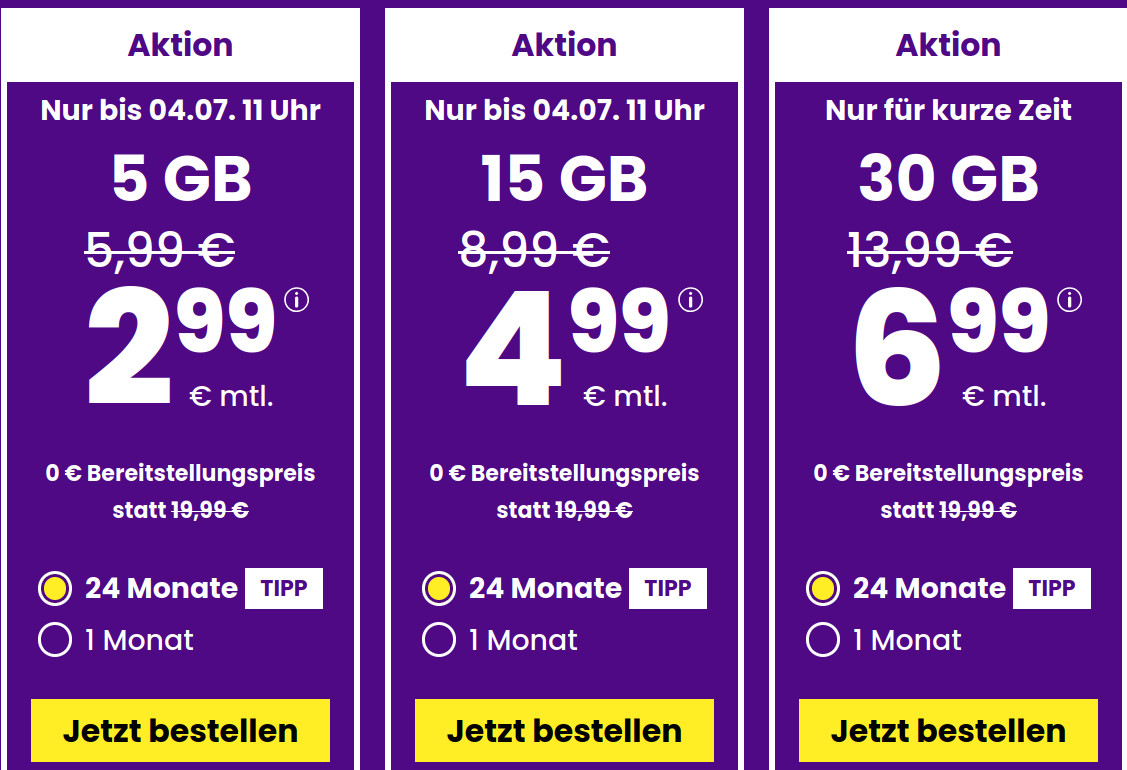 Entdecken Sie die neuen <strong>Handytarife</strong> von <it>sim24</it> - insbesondere den attraktiven <em>5 GB Allnet-Flat Tarif</em> f�r nur <b>2,99 Euro</b>. Erfahren Sie alles �ber die g�nstigen Tarife, modernste 5G-Nutzung und flexible Vertragsmodelle.